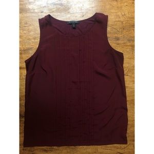 Maroon tank top from Banana Republic